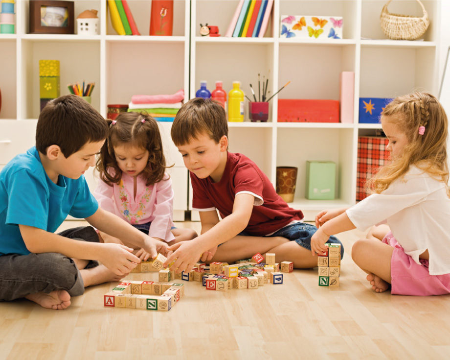 Indoor and outdoor children's play areas